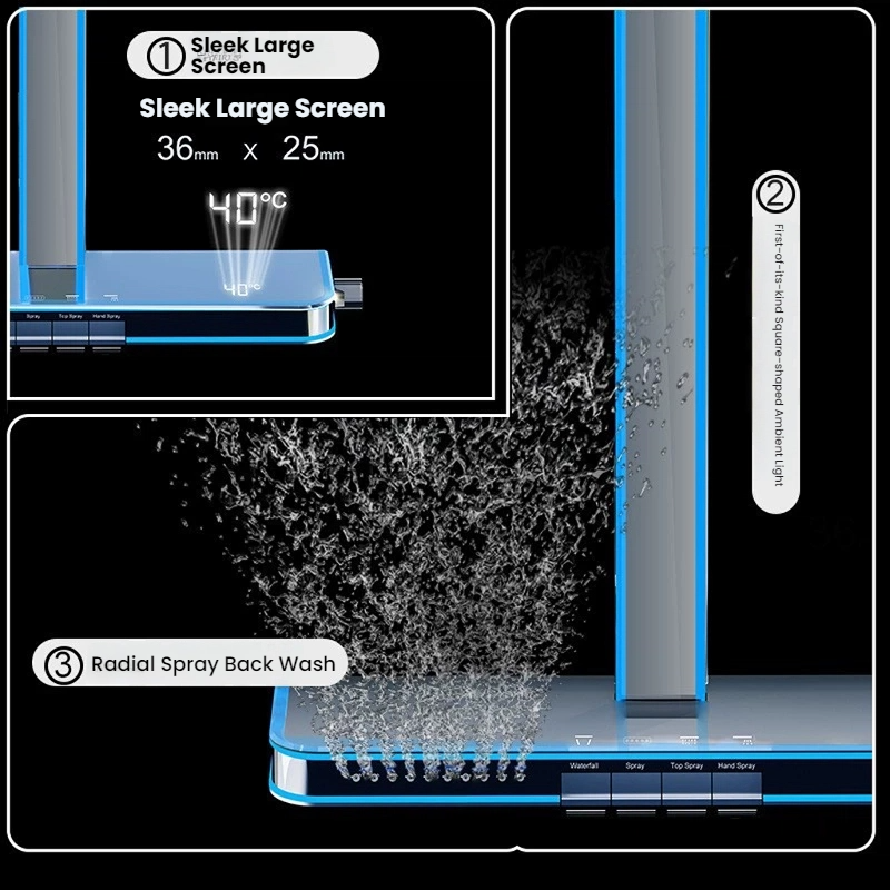 Smart LED Digital Shower Panel System