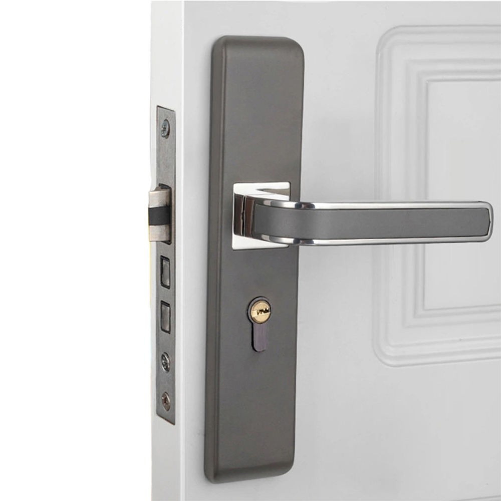 Modern Minimalist Indoor Door Handle & Lock Set